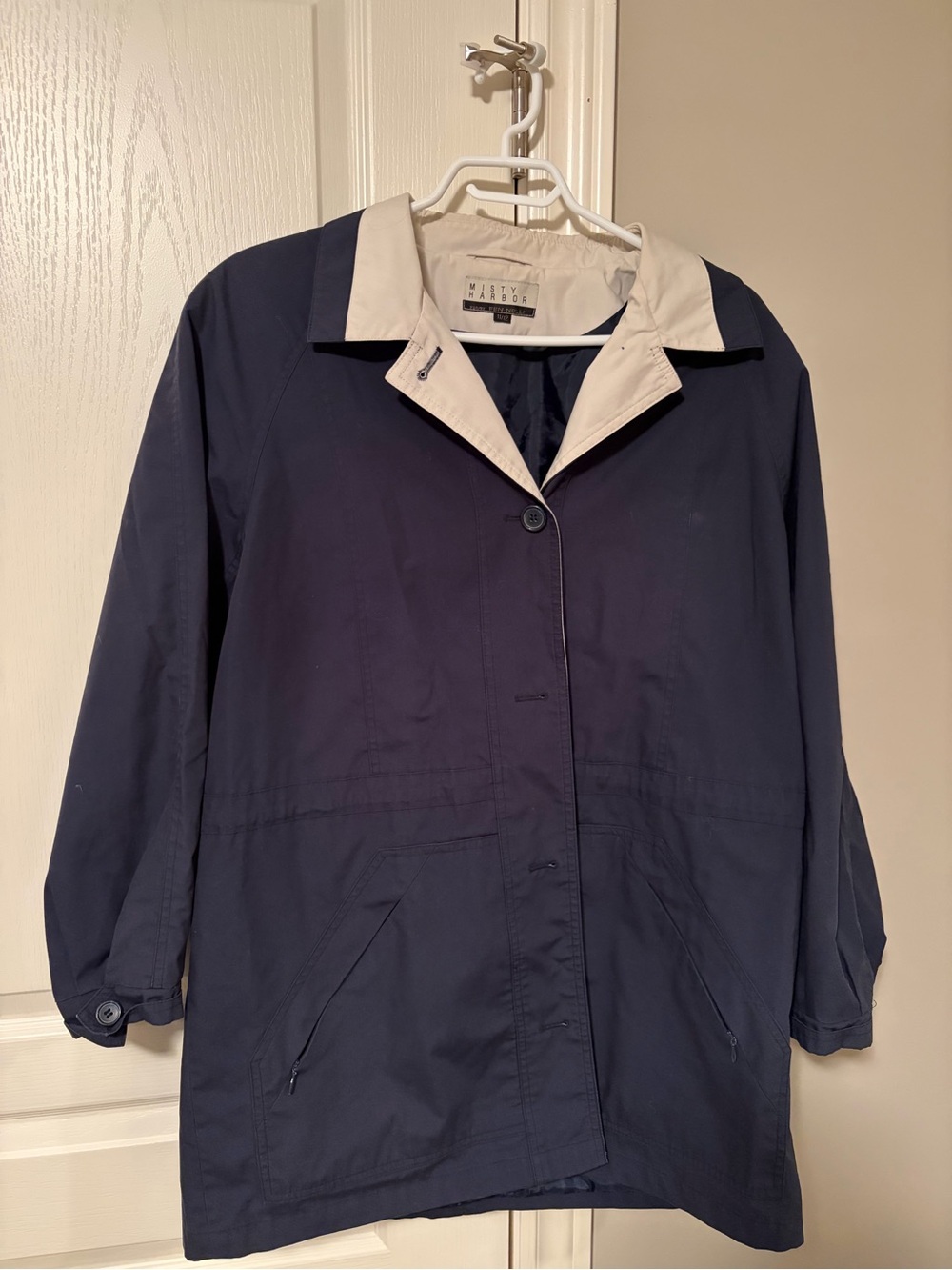 Navy and Cream Women’s Lightweight Coat